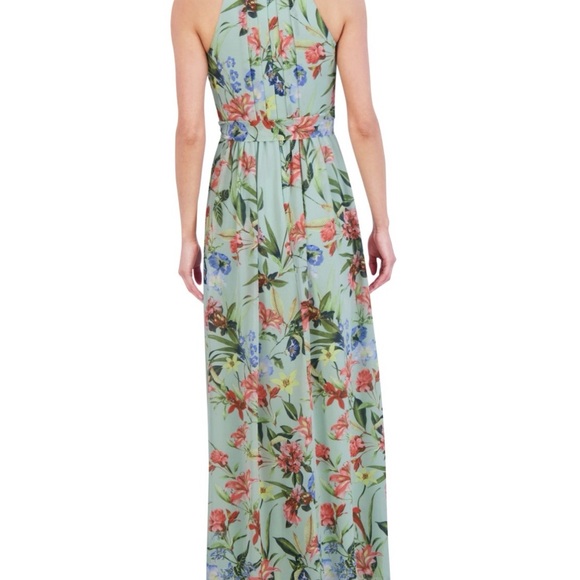 Eliza J Chic Floral Mint Green Halter Maxi Dress Sz 14 NWT - Picture 8 of 8